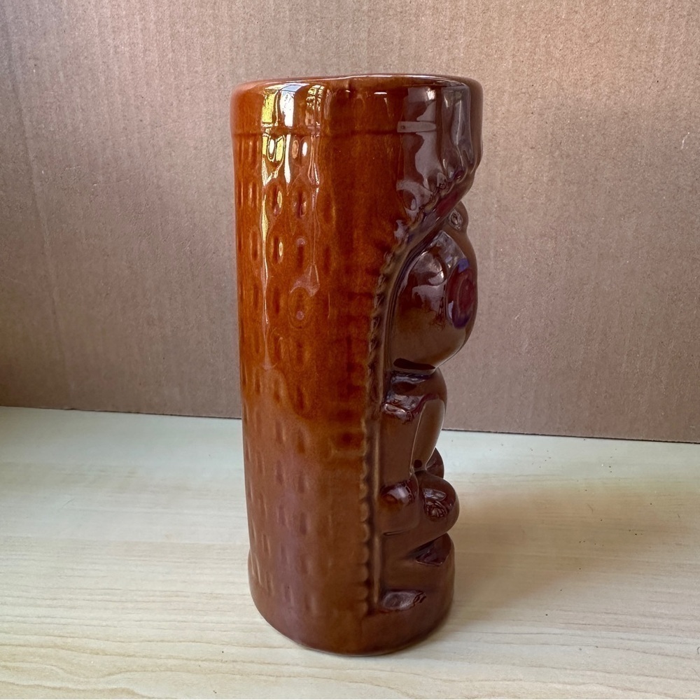 Vintage brown ceramic TIKI mug DW114 Hawaiian tropical - Picture 4 of 11
